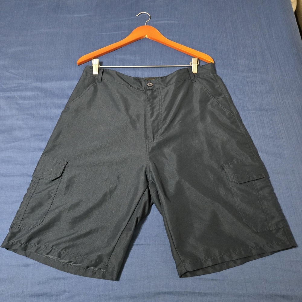 Walnut Creek Shorts Mens 34 Blue Microfiber Cargo Flat Front Lightweight Summer